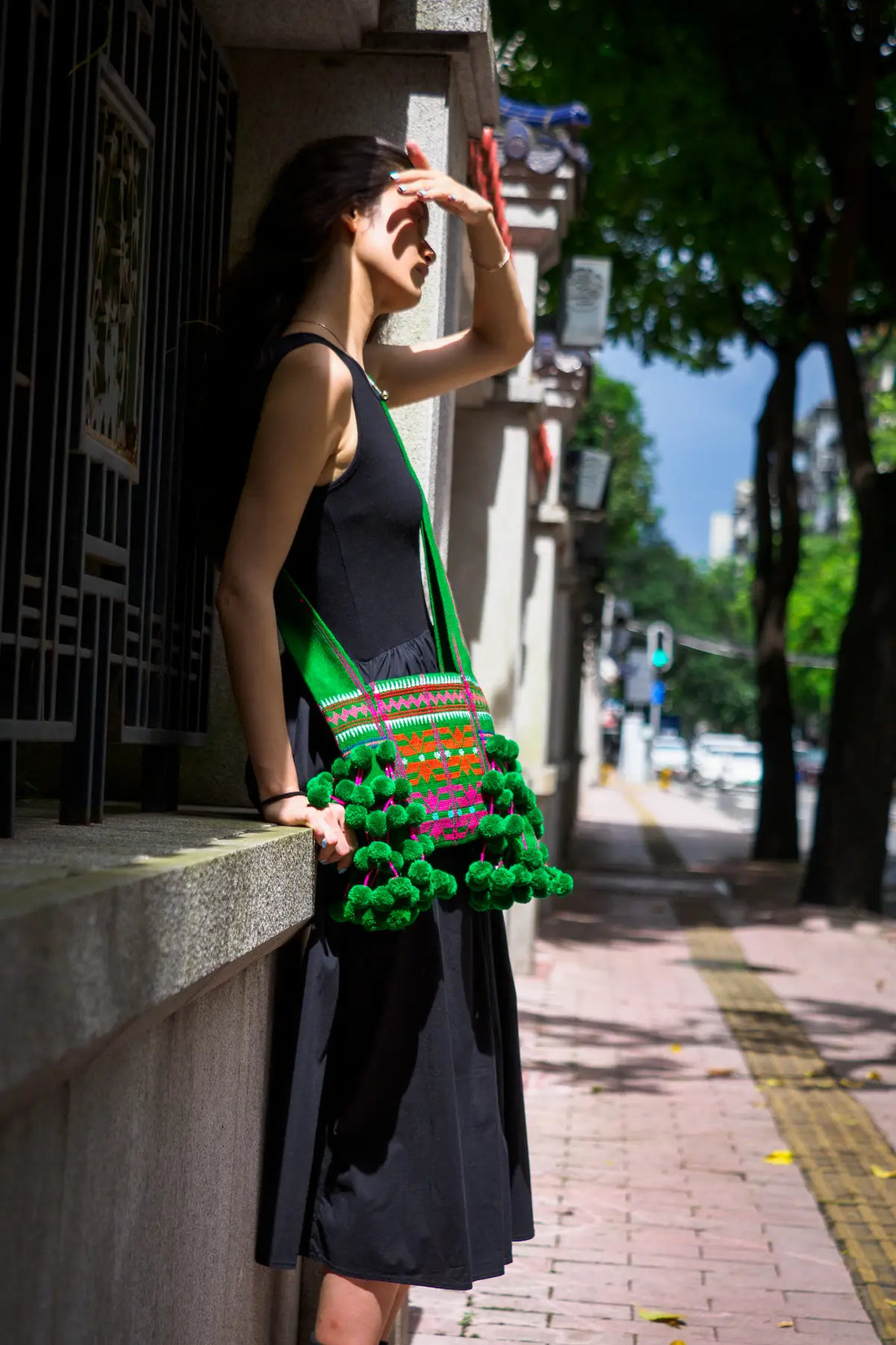 HAPPY DANCE - Lahu Totem Bag - Handmade Brocade